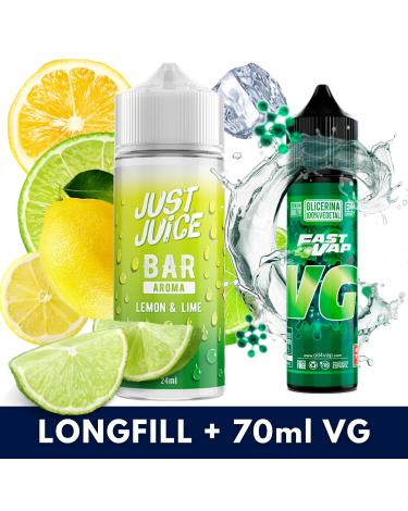 Lemon Lime 24ml/120 (Longfill) Just Juice Bar + 70ml VG Fast
