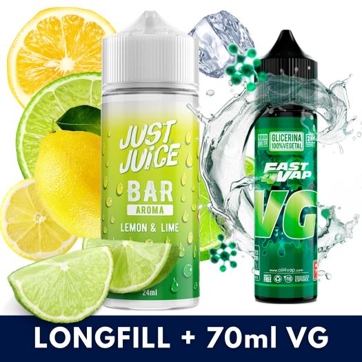 Lemon Lime 24ml/120 (Longfill) Just Juice Bar + 70ml VG Fast