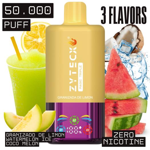 Lemon Slush | MAGIC TRIPLE Desechable | 50.000 Puffs Sin Nicotina |