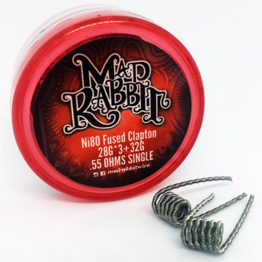 Mad Rabbit Coils – Ni80 Fused Clapton 0.55ohm – 2 Uds
