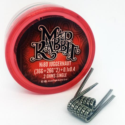 Mad Rabbit Coils – Ni80 Juggernaut 0,20ohm – 2 Uds