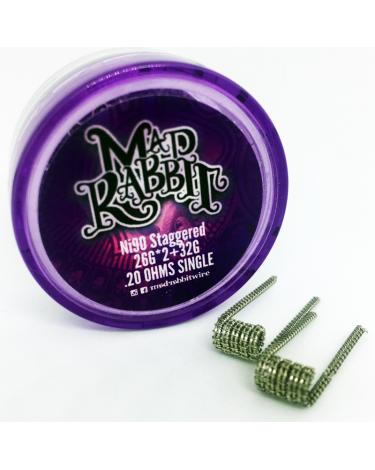 Mad Rabbit Coils - Ni90 Staggered 32awg - 2 Uds