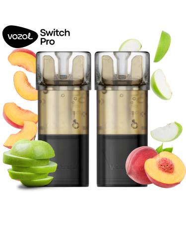 Manzana Melocotón | Pack 2 uds | Cartuchos Precargados 20mg Vozol Switch Pro