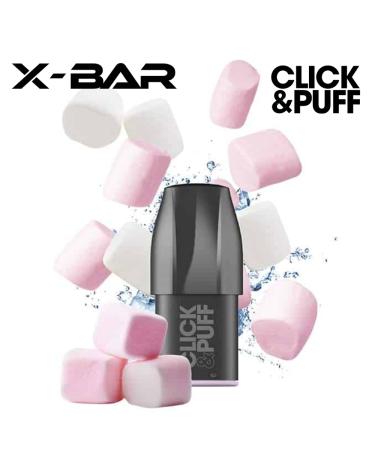 MARSHMALLOW Cartucho Click & Puff X-Bar 2ml 20mg 600 Puff (1 ud)