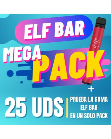 MEGA PACK Elf Bar 600 - 20mg - 25 Unidades!