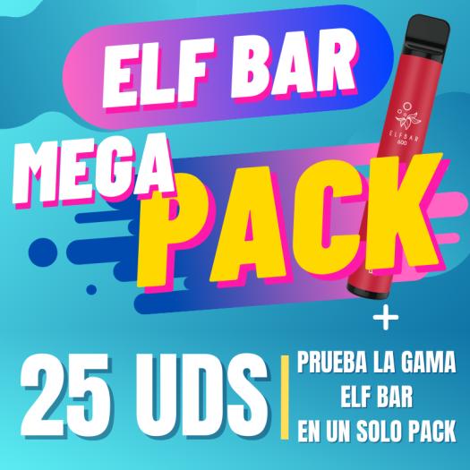 MEGA PACK Elf Bar 600 - 20mg - 25 Unidades!