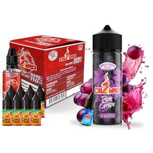 Megapack de Sales de Nictoina TRIPLE GRAPE - OIL4VAP