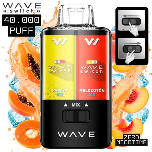 Melocoton Ice Papaya Ice 40.000 Puffs Bud Vape Wave Switch | Desechable |