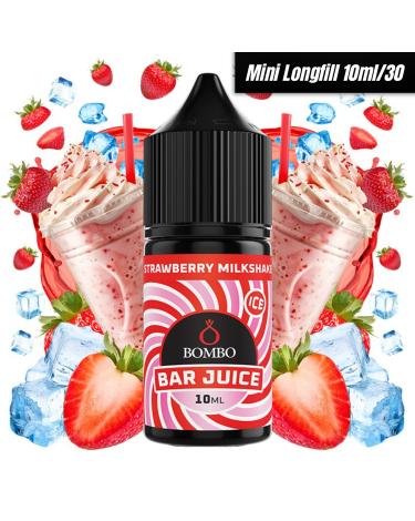 MiniLongfill Strawberry Milkshake Ice 10ml/30 - Bombo Bar Juice