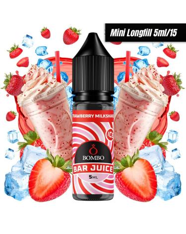 MiniLongfill Strawberry Milkshake Ice 5ml/15 - Bombo Bar Juice