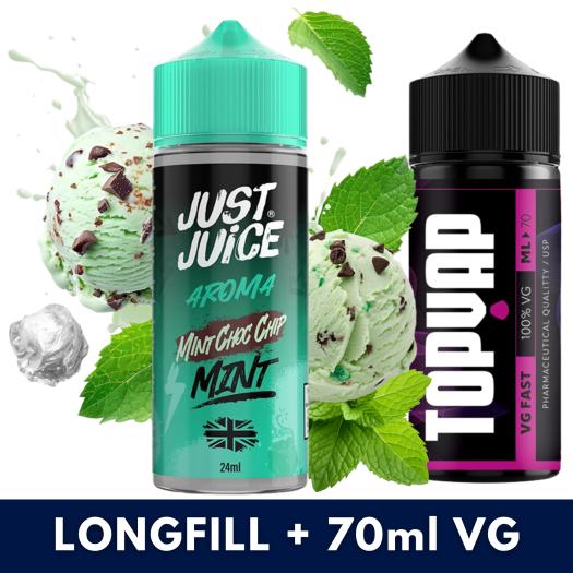 Mint Choco Chip 24ml/120 (Longfill) Just Juice Mint + 70ml VG Fast