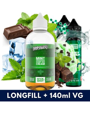 Mint Chocolate Ice Cream 50ml/250 Aroma (Longfill) Drip Hacks + 140ml VG Fast