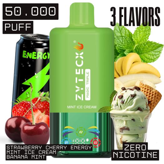 Mint Ice Cream | MAGIC TRIPLE Desechable | 50.000 Puffs Sin Nicotina |