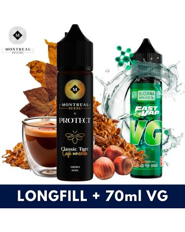 Aroma Protect Classic Turc Café Noisette 16ml/60 (Longfill) Montreal + VG Fast 70ML