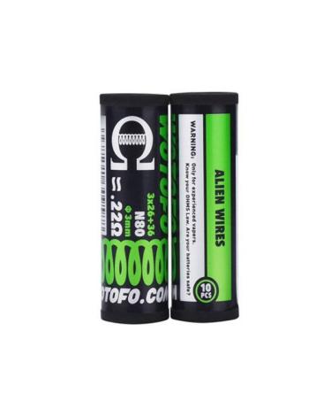 Ni80 Alien Prebuilt Coil 3*26+36G / 0.22Ω (10uds) - Wotofo