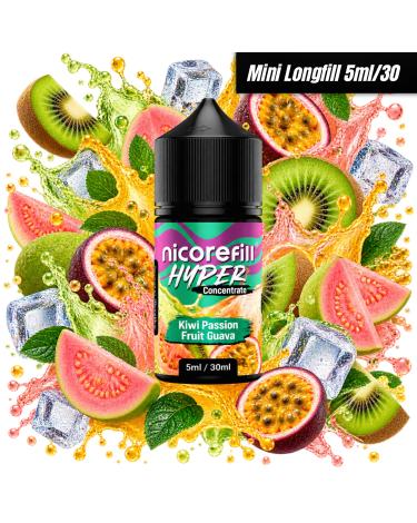 Nicorefill Hyper Kiwi Passion Fruit Guava Longfill 5/30ml