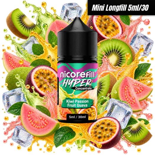 Nicorefill Hyper Kiwi Passion Fruit Guava Longfill 5/30ml