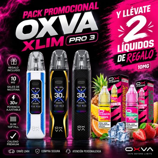 OXVA Xlim Pro 3 + 2 Nic Salts OX Passion 10mg de Regalo