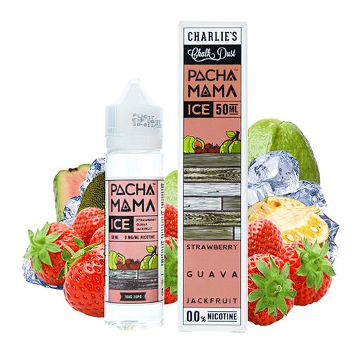 ▲ PACHAMAMA ICE STRAWBERRY GUAVA JACKFRUIT 50 ml + Nicokit Gratis