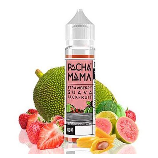 ▲ PACHAMAMA STRAWBERRY GUAVA JACKFRUIT 50 ml + Nicokit Gratis