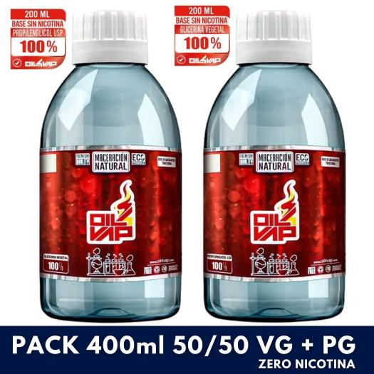 PACK 400ml 50/50 VG + PG (200ml PG + 200ML VG) - Sin Nicotina