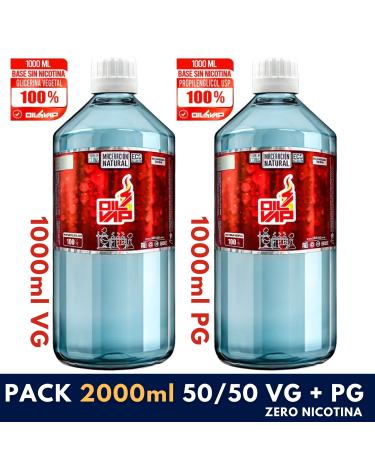 PACK 2000ml 50/50 VG + PG (1000ml PG + 1000ML VG) - Sin Nicotina