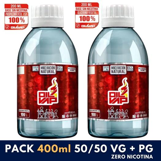 PACK 400ml 50/50 VG + PG (200ml PG + 200ML VG) - Sin Nicotina
