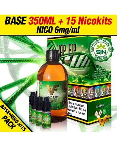 → PACK BASE VAP FIP 350ml + 15 Nicokits ✭ 500ml a 6mg/ml ✭