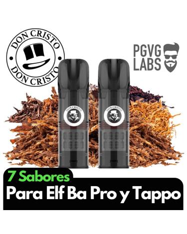 Pack de 2 Cartuchos Precargados Don Cristo 2ml 20mg para Elfa Pro y Tappo Air