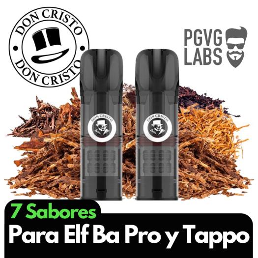 Pack de 2 Cartuchos Precargados Don Cristo 2ml 20mg para Elfa Pro y Tappo Air
