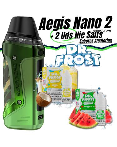 Pack de Inicio Aegis Nano 2 Geekvape + 2 uds Sales de Nicotina 20mg Dr Frost