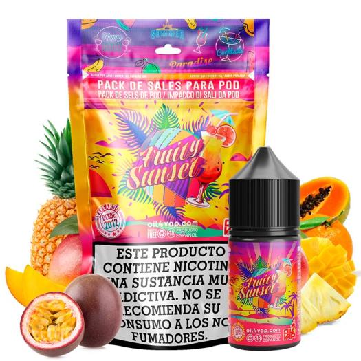 Pack de Sales FRUITY SUNSET 30 ml + NikoVaps - Oil4Vap Sales