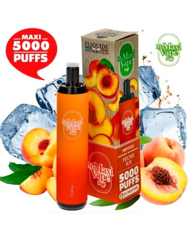 PEACH ICE Ma Maxi vape 5000 puffs SIN NICOTINA