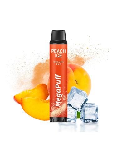 Peach Ice MegaPuff – 3000 PUFF – Desechable SIN NICOTINA