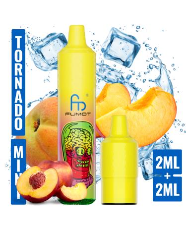 Peach Ice Mini Tornado 1200 (con 2 Pods 2ml 20mg) Fumot