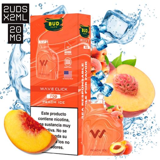 Peach Ice Wave Click 2ml x 2uds 20mg | 2 Cartuchos |