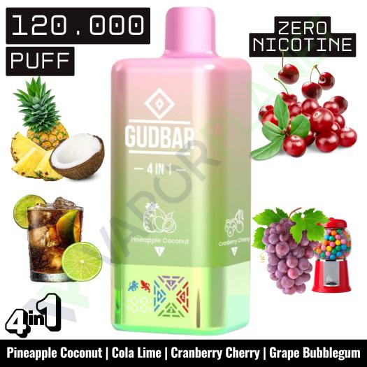PINEAPPLE COCONUT Desechable 4in1 | 120.000 Puff | GUDBAR (SIN NICOTINA)