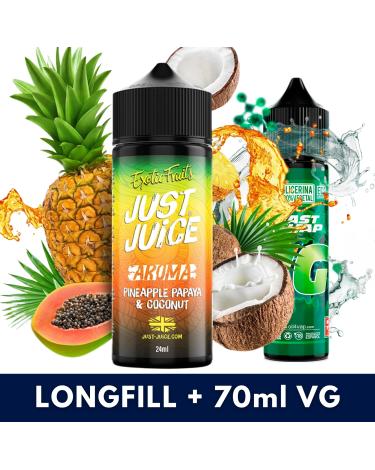 Pineapple Papaya Coconut 24ml/120 (Longfill) Just Juice + 70ml VG Fast