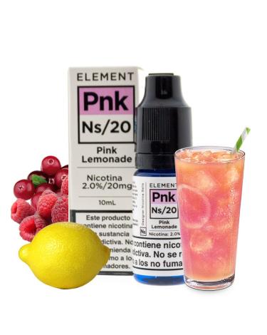 PINK LEMONADE - ELEMENT ELIQUID SALTS 10 ml - Líquido con SALES DE NICOTINA