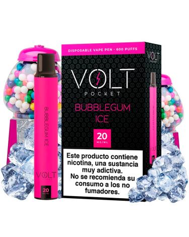 Pod Desechable Bubblegum Ice 600puffs 20mg - Volt Pocket