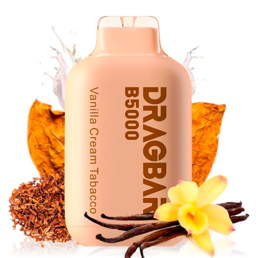 Pod desechable Dragbar B5000 Vanilla Cream Tabacco 5000puffs - by Zovoo