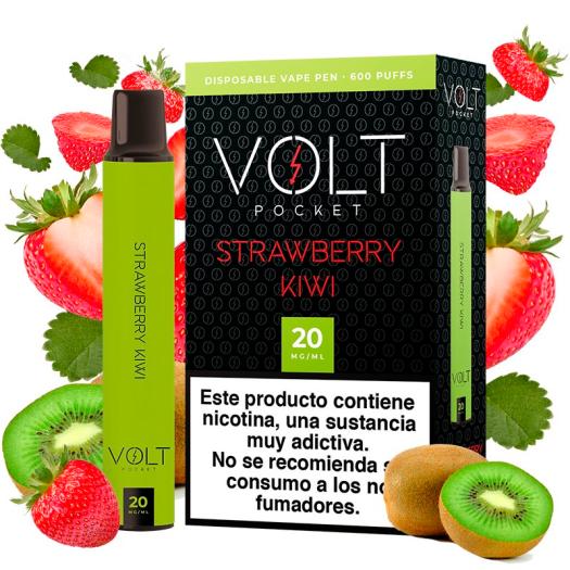 Pod Desechable Strawberry Kiwi 600puffs 20mg - Volt Pocket