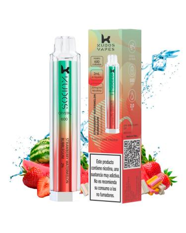 Pod Desechable Strawberry Watermelon Bubblegum 600puffs - Kudos Vapes Crystal