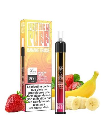 Pod desechable Vape Pen Fresa y Banana 800 caladas - 550 mAh 20mg - French Puff