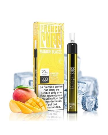 Pod desechable Vape Pen Mango con hielo 800 caladas - 550 mAh 20mg - French Puff