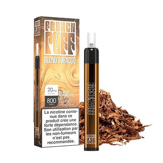 Pod desechable Vape Pen Tabaco Rubio 800 caladas - 550 mAh 20mg - French Puff