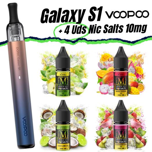Pod Doric Galaxy S1 Voopoo (Blue Gold) + 4 uds Nic Salts 10ml 10mg