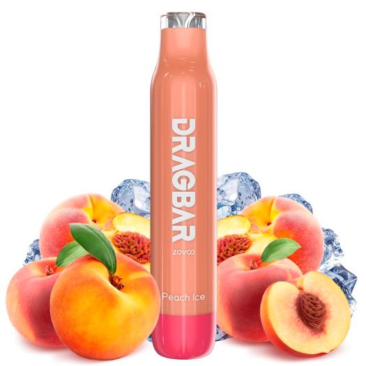 Pod Dragbar PEACH ICE 600 puffs - SIN NICOTINA