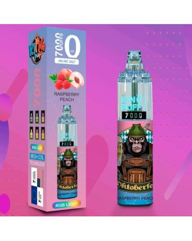 Raspberry PEACH 7000 puffs - KING PUFF v2 - SIN NICOTINA