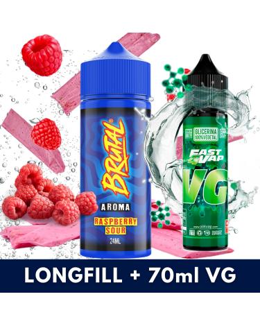 Raspberry Sour 24ml/120 (Longfill) Just Juice Brutal + 70ml VG Fast